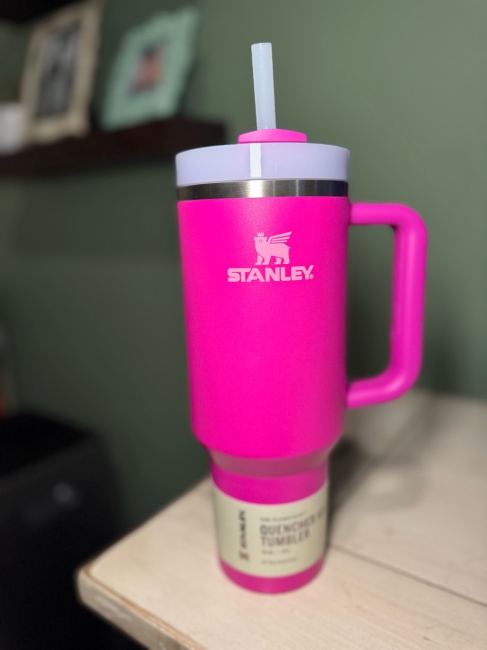 Stanley Magenta/Pink 40oz with Straw and Handle